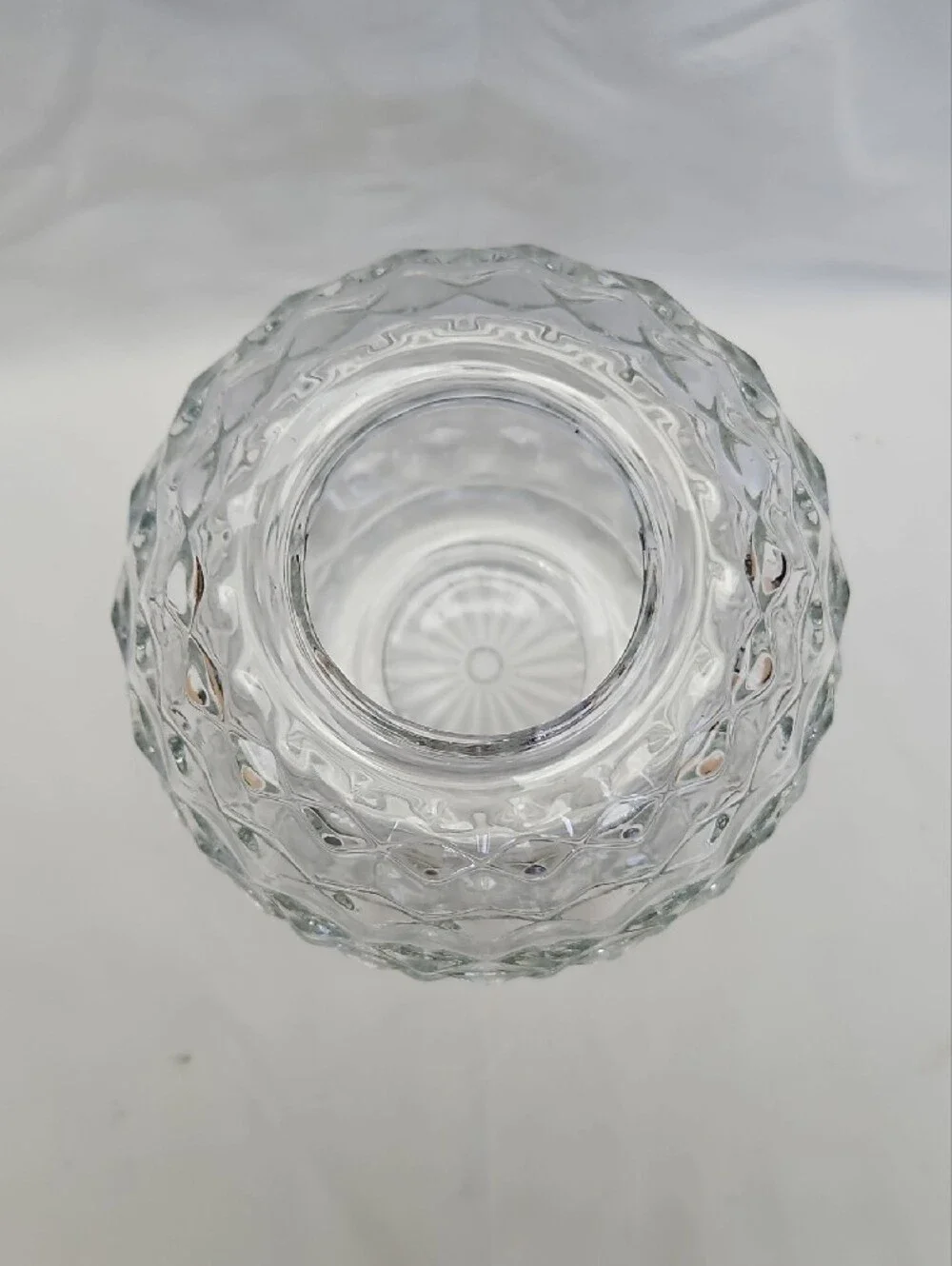 Vintage 1960's Fostoria Clear Glass Fairy Lamp